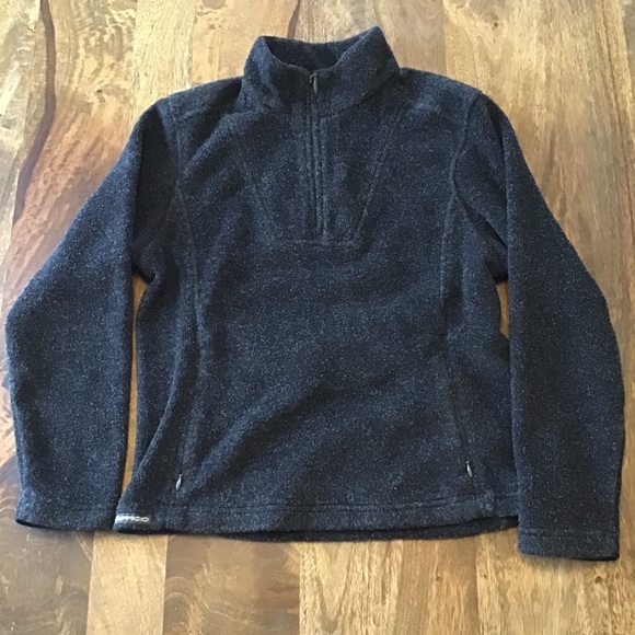 Exofficio Black White Quarter Zip Fleece Jacket - Picture 1 of 6